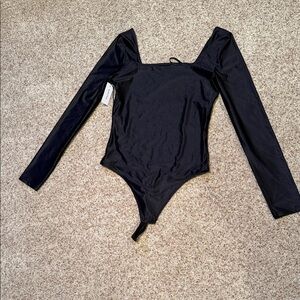 Babaton Black Long Sleeve Bodysuit